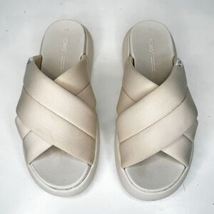 TOMS | Alpargata Mallow Crossover Womens Warm Lifestyle Platform Sandals Sz. 8